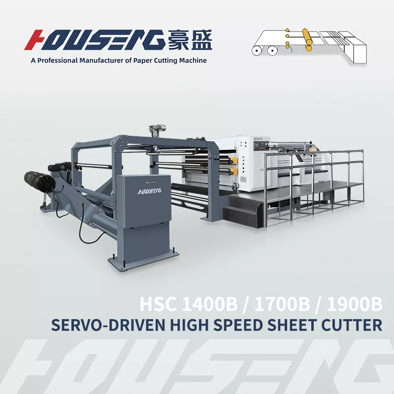 HOUSENG Servo Driven High Sheet Cutter Precision Sheeting Machines HSC-1400B/1700B/1900B